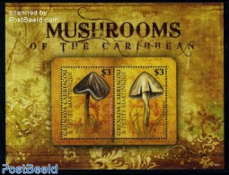 Grenada Grenadines 2009 Mushrooms 2v M/s, Mint NH, Nature - Mushrooms - Champignons