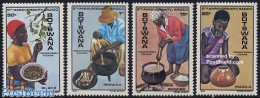 Botswana 1985 Tradional Food 4v, Mint NH, Health - Food & Drink - Alimentation