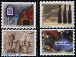 Portugal 1998 Glass Industry 4v, Mint NH, Various - Industry - Art - Handicrafts - Neufs
