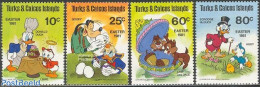 Turks And Caicos Islands 1981 Easter, Disney 4v, Mint NH, Art - Disney - Disney