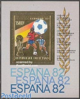 Chad 1982 Football Games Spain S/s Gold, Mint NH, Sport - Sonstige & Ohne Zuordnung