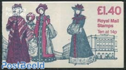 Great Britain 1981 Def. Booklet, Fashion 1815-1830, Selvedge Left, Mint NH, Stamp Booklets - Art - Fashion - Unused Stamps