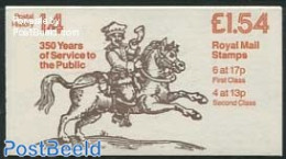 Great Britain 1984 Def. Booklet, Public Service, Selvedge At Left, Mint NH, Nature - Horses - Post - Stamp Booklets - Neufs