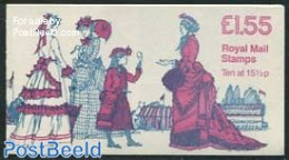 Great Britain 1982 Def. Booklet, Fashion 1860-1880, Selvedge Left, Mint NH, Stamp Booklets - Art - Fashion - Ungebraucht