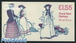 Great Britain 1982 Def. Booklet, Fashion 1880-1900, Selvedge Left, Mint NH, Stamp Booklets - Art - Fashion - Nuevos