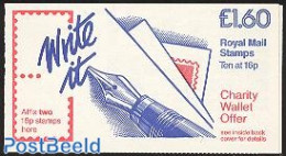 Great Britain 1984 Definitives Booklet, Write It, Selvedge Left, Mint NH, Stamp Booklets - Ongebruikt