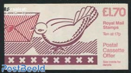Great Britain 1984 Def. Booklet, Love Letters, Selvedge At Left, Mint NH, Nature - Birds - Stamp Booklets - Pigeons - Ongebruikt