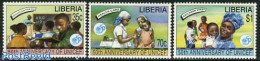 Liberia 1996 50 Years UNICEF 3v, Mint NH, Health - History - Science - Health - Unicef - Education - Other & Unclassified