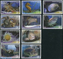 Greece 2012 Marine Life 10v, Mint NH, Nature - Fish - Turtles - Nuovi