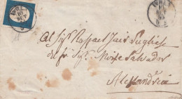 2536 - SARDEGNA - Involucro Senza Testo Del 1855 Da Ivrea Ad Alessandria Con Cent. 20 Indaco - Sardinië