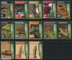 Dominica 2011 Definitives, Skinks, Geckos 13v, Mint NH, Nature - Reptiles - Dominican Republic