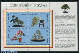 Philippines 2004 Bonsai 4v M/s, Mint NH, Nature - Bonsai - Trees & Forests - Rotary, Lions Club