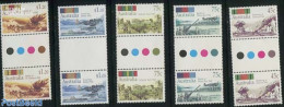 Australia 1992 World War II 5v, Gutter Pairs, Mint NH, History - Transport - Militarism - World War II - Aircraft & Av.. - Unused Stamps