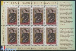 Vatican 2012 Joan Of Arc M/s, Joint Issue France, Mint NH, History - Various - History - Joint Issues - Unused Stamps