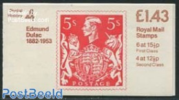 Great Britain 1982 Def. Booklet, Edmund Dulac, Selvedge At Right, Mint NH, Stamp Booklets - Stamps On Stamps - Nuovi