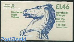 Great Britain 1983 Def. Booklet, Seahorse, Selvedge At Right, Mint NH, Nature - Stamp Booklets - Neufs