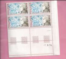NOUVELLE CALEDONIE ET DEPENDANCES   Poste Aerienne  Blocs De 4 Timbres  30 Fr  Coin Date  1974 - Unused Stamps