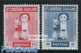 Thailand 1963 Children Day 2v, Mint NH - Tailandia