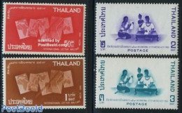 Thailand 1966 International Letter Week 4v, Mint NH, Various - Maps - Geographie