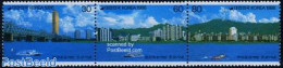 Korea, South 1986 Han River Project 3v [::], Mint NH, Nature - Transport - Water, Dams & Falls - Ships And Boats - Bateaux