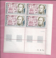 NOUVELLE CALEDONIE ET DEPENDANCES   Poste Aerienne  Blocs De 4 Timbres  36 Fr  Coin Date  1974 - Unused Stamps