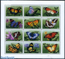 Liberia 1996 Butterflies 12v M/s (12x20c), Mint NH, Nature - Butterflies - Other & Unclassified