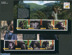 Uganda 2012 Jane Goodall 8v (2 M/s), Mint NH, Nature - Monkeys - Autres & Non Classés