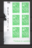 BH-19 Belle Variété Marianne De Lamouche N° 3733b ** Non Dentelé Coin Daté (rogné) . A Saisir !!! - Unused Stamps