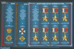 Russia 2012 Medals 3 M/s, Mint NH, History - Decorations - Militaria