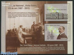 Romania 2012 Institute Victor Babes S/s, Mint NH, Science - Chemistry & Chemists - Nuevos