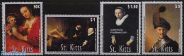 Saint Kitts/Nevis 2003 Rembrandt 4v, Mint NH, Art - Paintings - Rembrandt - Autres & Non Classés