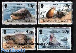 Tristan Da Cunha 1995 Seals 4v, Mint NH, Nature - Sea Mammals - Tristan Da Cunha