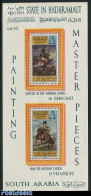 Aden 1967 Paintings S/s, Mint NH, Nature - Horses - Art - Paintings - Autres & Non Classés