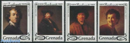 Grenada 1993 Rembrandt 4v, Mint NH, Art - Paintings - Rembrandt - Autres & Non Classés