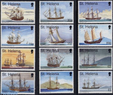 Saint Helena 1998 Definitives, Ships 12v, Mint NH, Transport - Ships And Boats - Bateaux