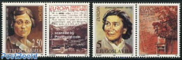 Yugoslavia 1996 Europa, Women 2v With Tabs, Mint NH, History - Europa (cept) - Women - Ungebraucht