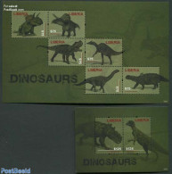 Liberia 2012 Dinosaurs 2 S/s, Mint NH, Nature - Prehistoric Animals - Préhistoriques