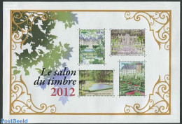 France 2012 Salon Du Timbre 4v M/s, Mint NH, Nature - Gardens - Philately - Art - Castles & Fortifications - Unused Stamps