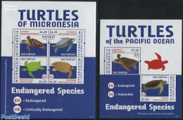 Micronesia 2012 Turtles 2 S/s, Mint NH, Nature - Reptiles - Turtles - Mikronesien