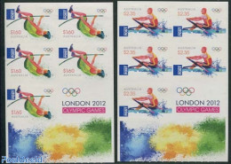 Australia 2012 Olympic Games London 2 Foil Booklets, Mint NH, Sport - Ungebraucht