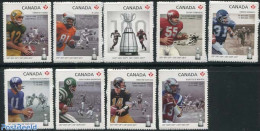 Canada 2012 100th Grey Cup 9v S-a, Mint NH, Sport - Rugby - Sport (other And Mixed) - Unused Stamps