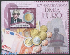 Guinea Bissau 2012 10 Years Euro S/s, Mint NH, History - Various - Europa Hang-on Issues - Netherlands & Dutch - Money.. - Europäischer Gedanke