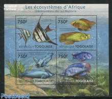 Togo 2011 Ecosystem, Lake Victoria 4v M/s, Mint NH, Nature - Fish - Poissons