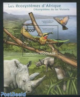 Togo 2011 Ecosystem, Lake Victoria S/s, Mint NH, Nature - Birds - Rhinoceros - Togo (1960-...)
