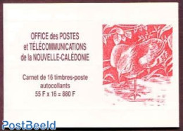 New Caledonia 1993 Def., Birds Booklet 16x55F, Mint NH, Stamp Booklets - Neufs