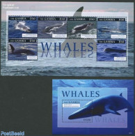 Gambia 2012 Whales 2 S/s, Mint NH, Nature - Sea Mammals - Gambie (...-1964)