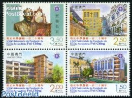 Macao 2009 Pui Ching School 4v 4v {+] Or [:::], Mint NH, Science - Education - Neufs