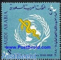 Saudi Arabia 1969 W.H.O. 1v, Unused (hinged), Health - Health - Saudi Arabia