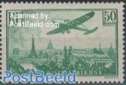 France 1936 50F, Dark Green, Stamp Out Of Set, Unused (hinged), Transport - Aircraft & Aviation - Ungebraucht