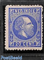 Netherlands Indies 1870 20c, Blue, Perf. 13.25:14, Small Holes, Unused (hinged) - Autres & Non Classés